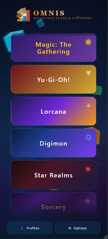 Menu principal Omnis